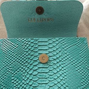 Green  leather Lollipop purse